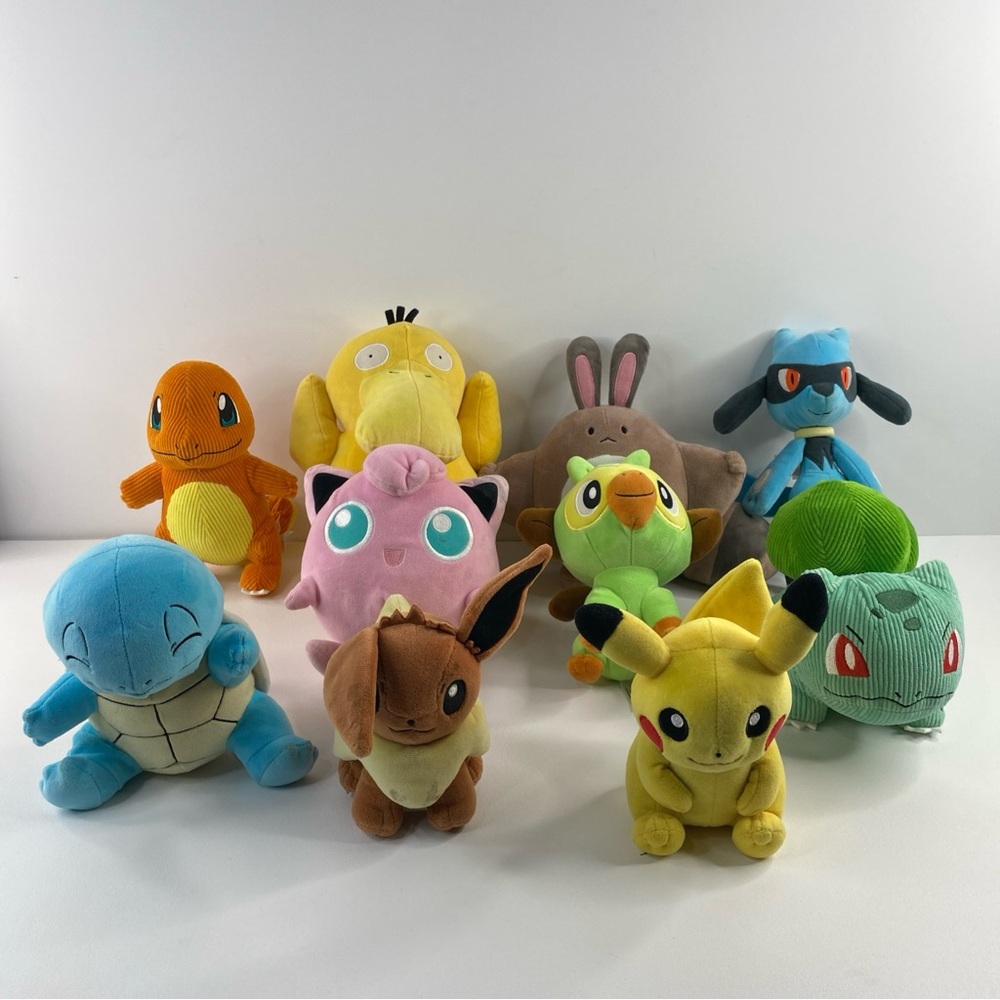 Pokemon Plush Toys Lot Stuffed Doll Pikachu Charmander Jigglypuff Gengar & More